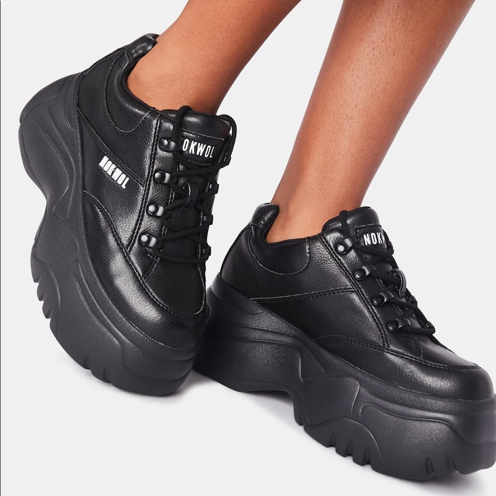 Black Platform Shoes Nokwol